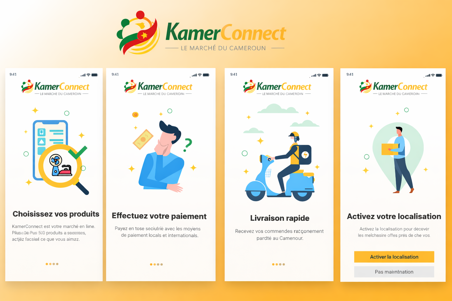 Interface Application Kamer Connect 4